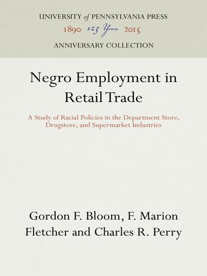 cover image of Negro Employment in Retail Trade